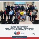 Curso de oratória abrilhanta o mês da advocacia