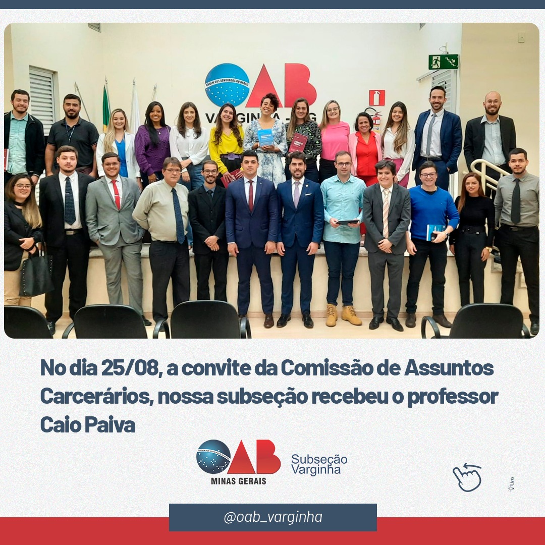 Professor Caio Paiva ministra brilhante palestra no Auditório da OAB Varginha