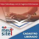 Cadastro no Meu 1º Site já está disponível