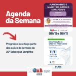 Agenda de Eventos da 20ª Subseção da OAB-MG em Varginha