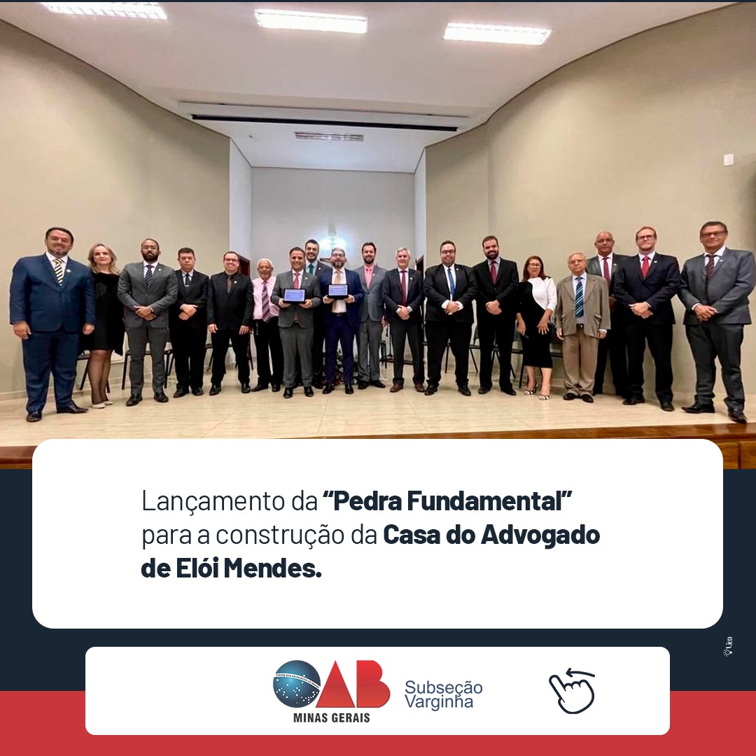 Autoridades participam do lançamento da “Pedra Fundamental” para a construção da Casa do Advogado de Elói Mendes