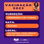 Vacinação 2023. Agende essa importante data!
