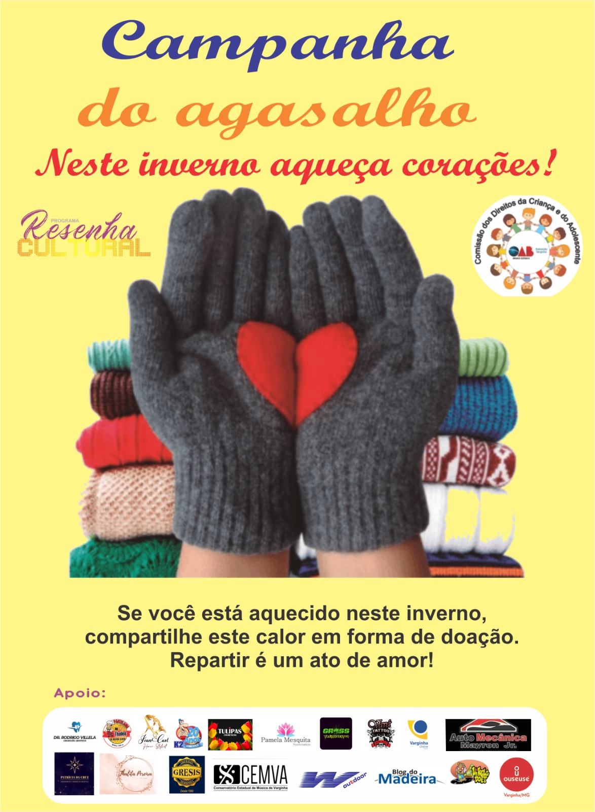 Campanha do Agasalho 2023. Participe!