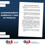 Acompanhamento de Audiências na 1ª Vara do Trabalho