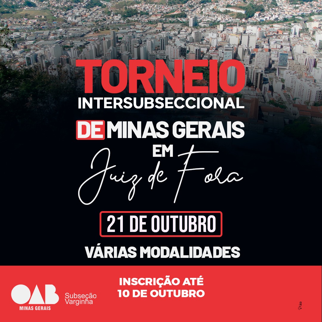 Vem aí o Torneio Instersubseccional de Minas Gerais em Juiz de Fora
