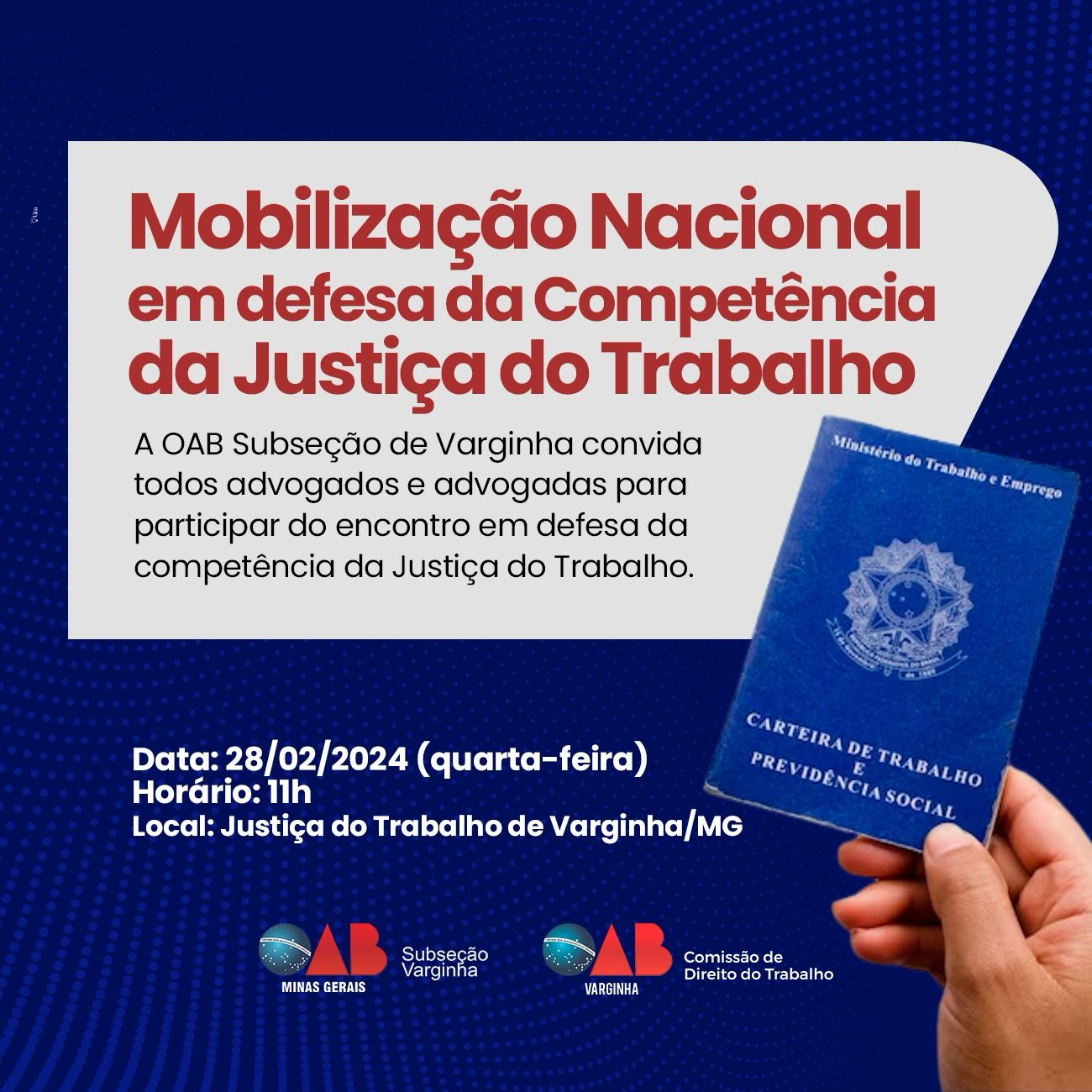 Mobilização Nacional em Defesa da Competência da Justiça do Trabalho