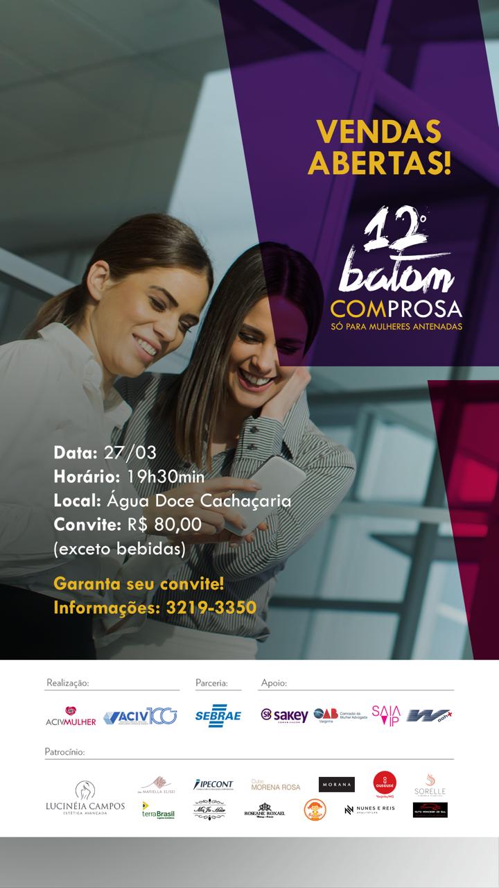 12º Batom com Prosa. Participe!