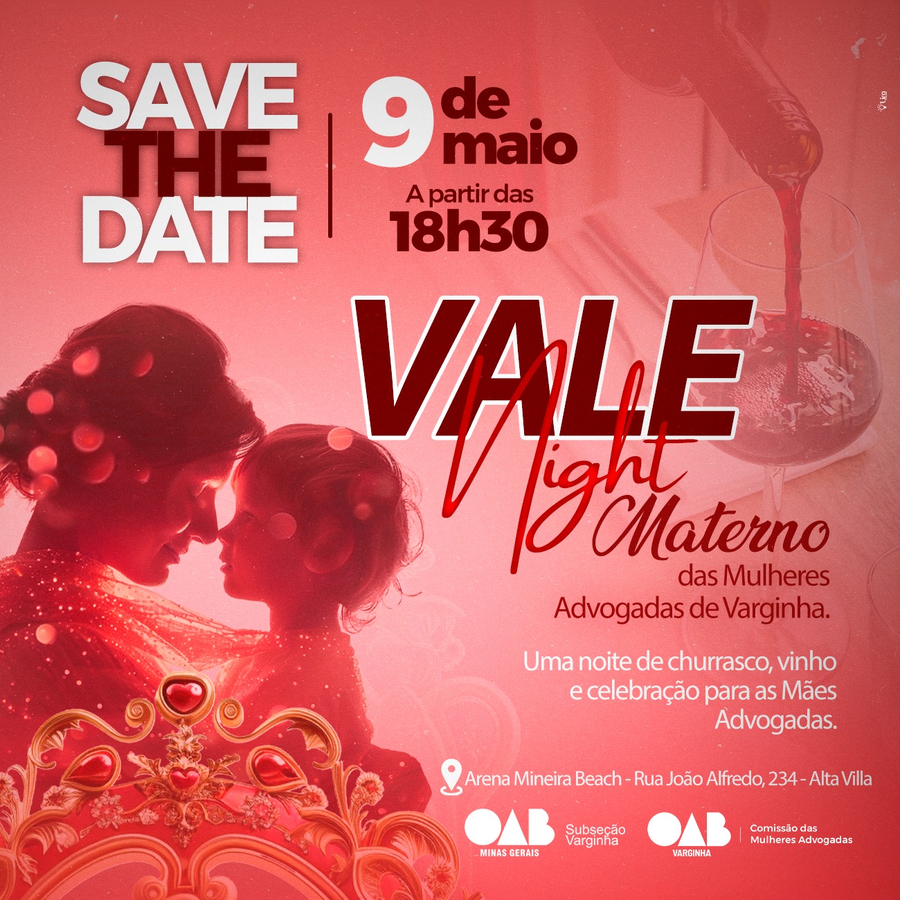 1º Vale Night materno das mulheres advogadas de Varginha