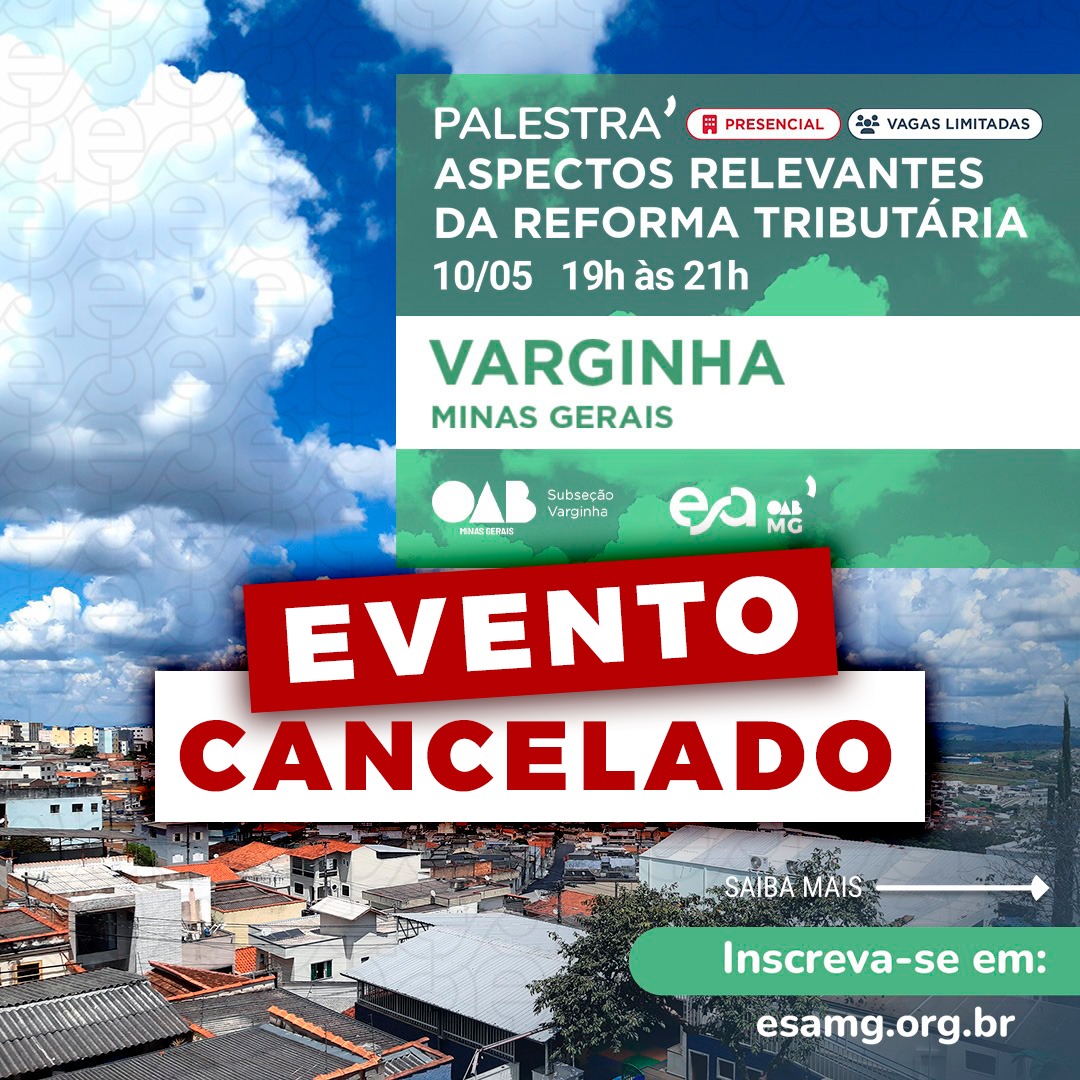 Atenção: Evento Cancelado