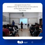 Advogada Graziele Paiva destaca o Poder do Networking durante palestra na Faculdade de Direito de Três Pontas