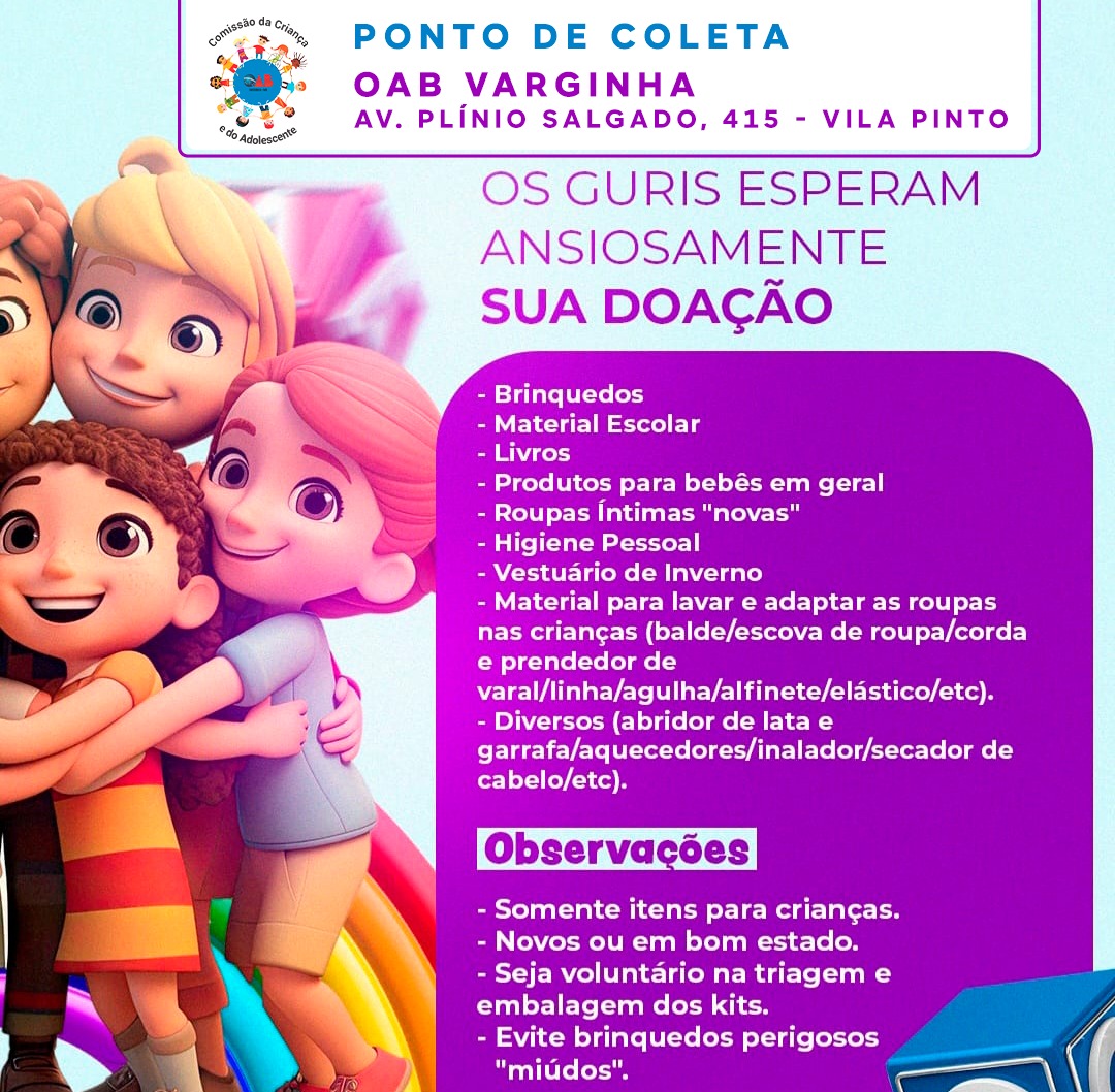 Comissão da Criança e do Adolescente da 20ª Subseção da OAB/MG se une ao Via Café Garden Shopping Center no evento “Brincar também é urgente”.