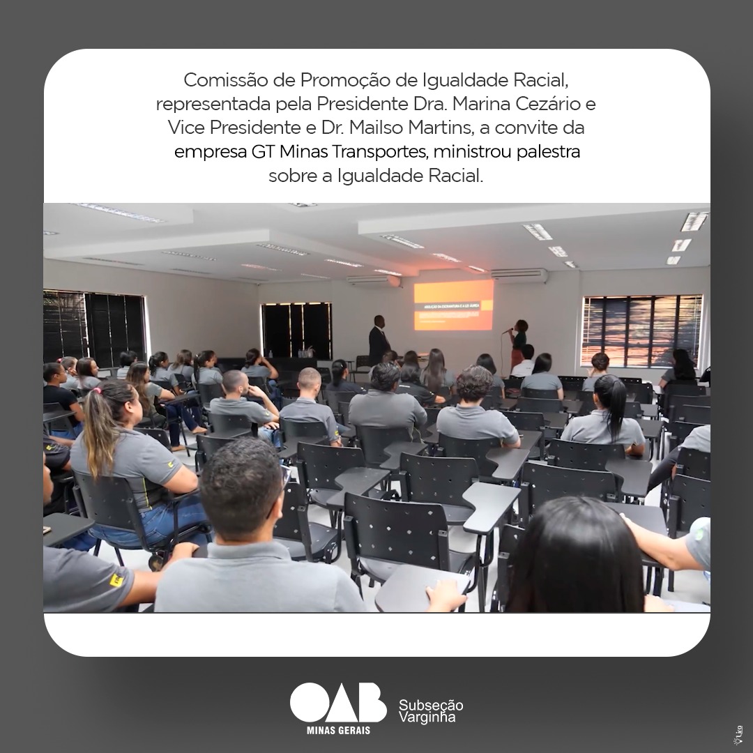 Comissão de Promoção de Igualdade Racial ministra palestra na empresa GT Minas Transportes