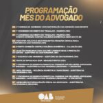 A OAB Varginha preparou um mês repleto de eventos imperdíveis para celebrar o Mês do Advogado!