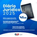 DIÁRIO JURÍDICO 2025 – Reserve o seu agora!