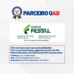 Parceria OAB: Colégio FESSUL. Matrículas abertas