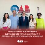 Desembargador Tiago Gomes de Carvalho Pinto visita a OAB Varginha e reforça laços institucionais com a subseção