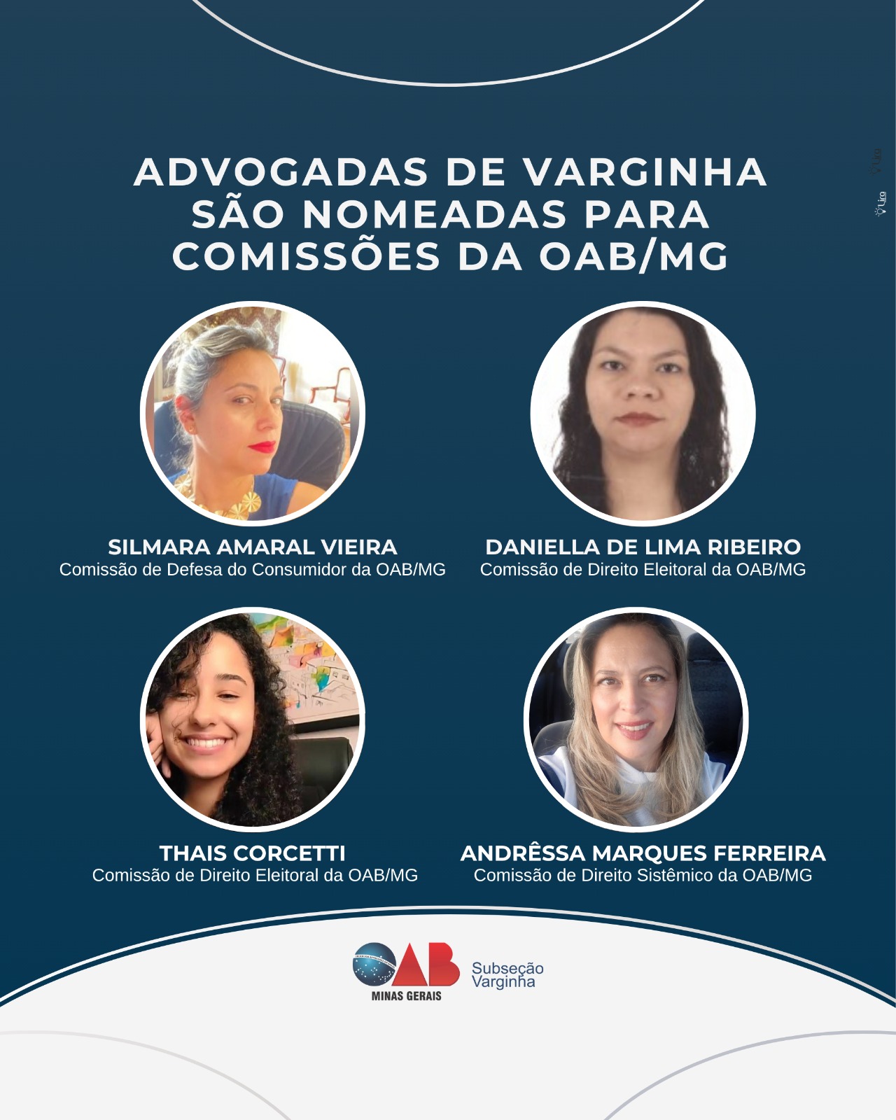 Advogadas de Varginha são nomeadas para comissões da OAB/MG