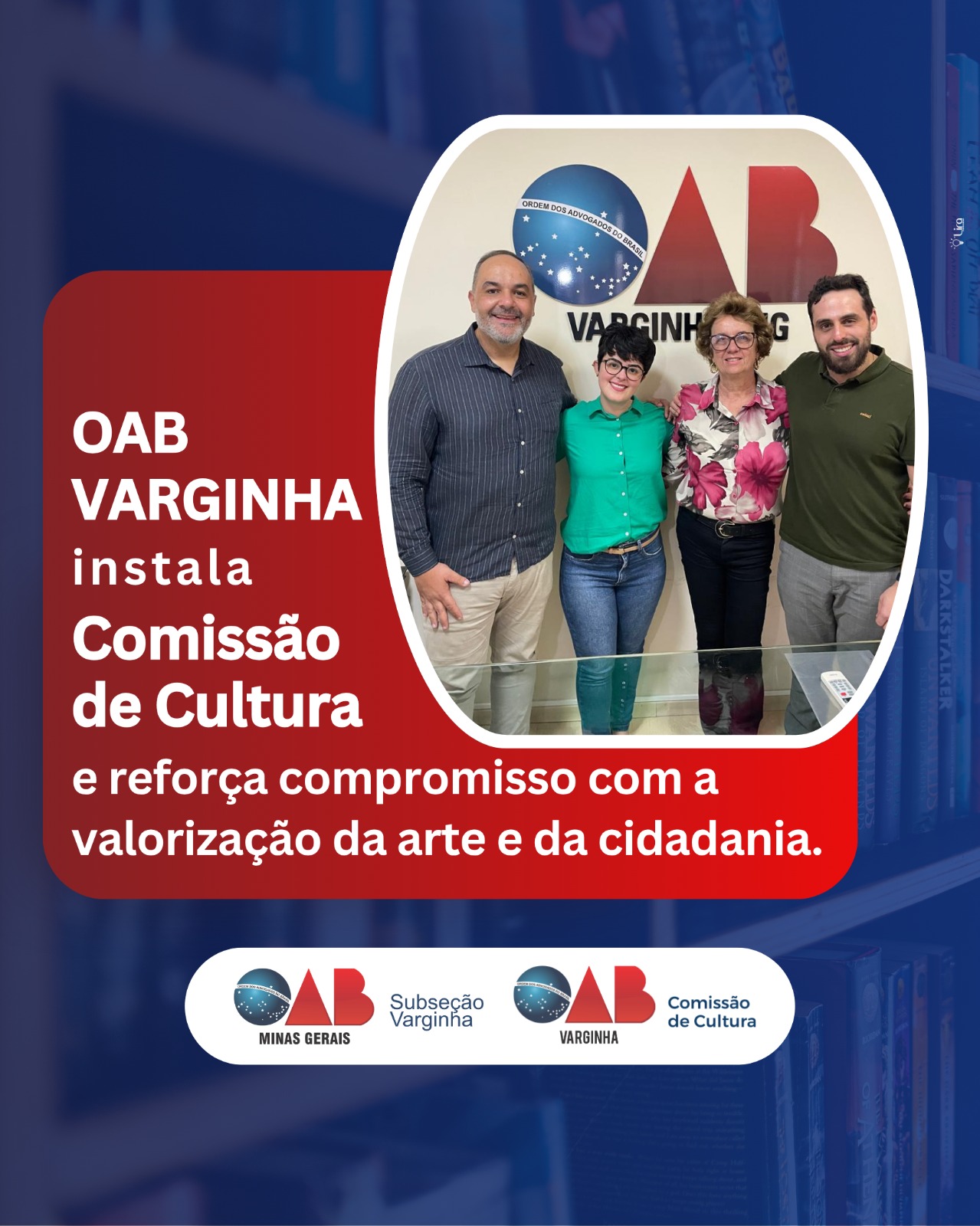 OAB Varginha instala Comissão de Cultura e reforça compromisso com a valorização da arte e da cidadania