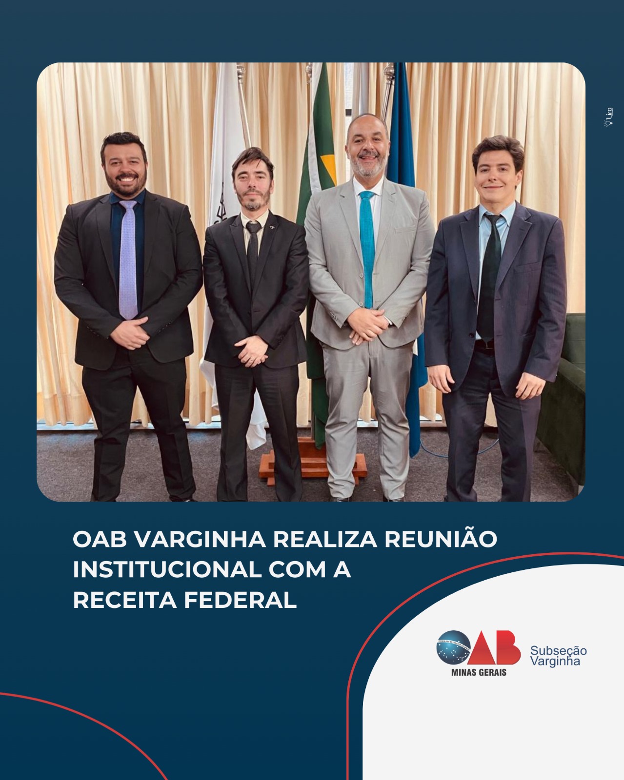 OAB Varginha realiza reunião institucional com a Receita Federal
