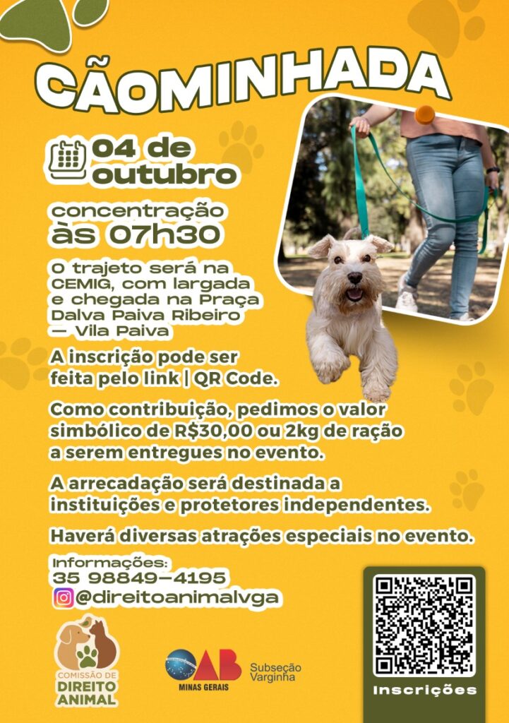 Participe de mais uma edição da Cãominhada