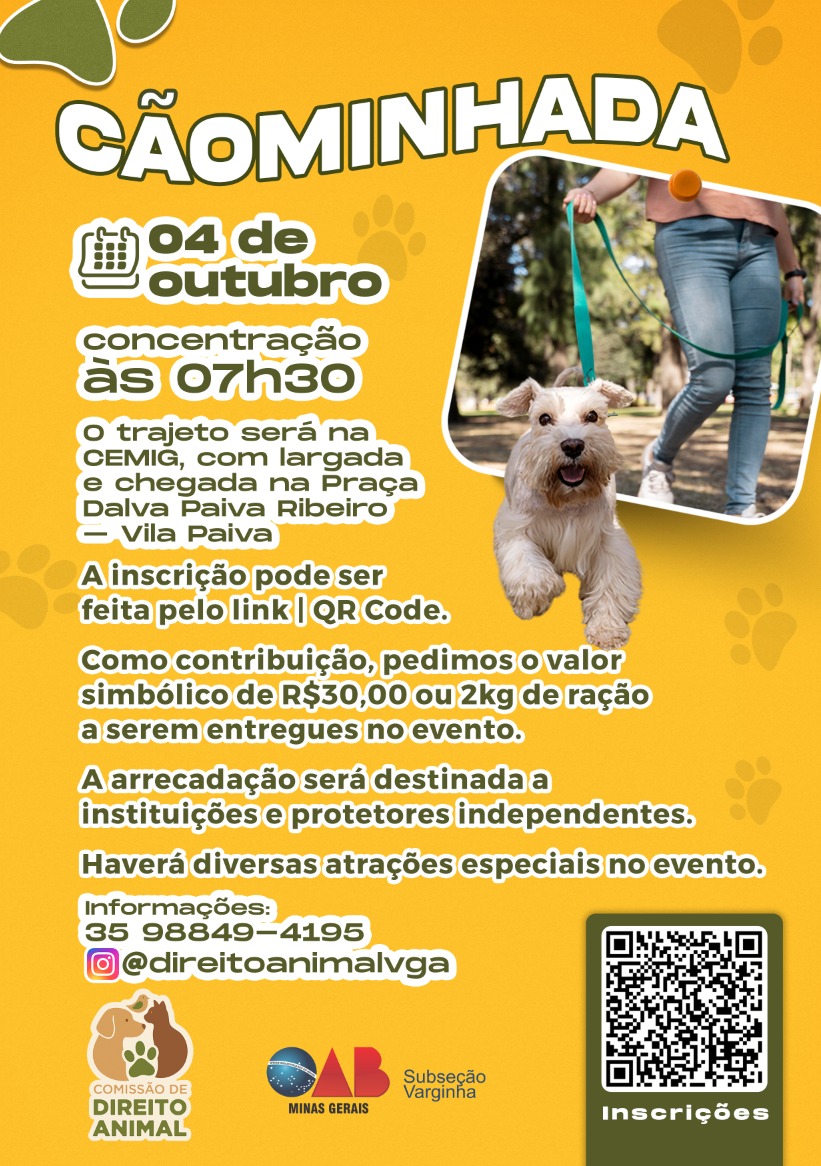 Participe de mais uma edição da Cãominhada