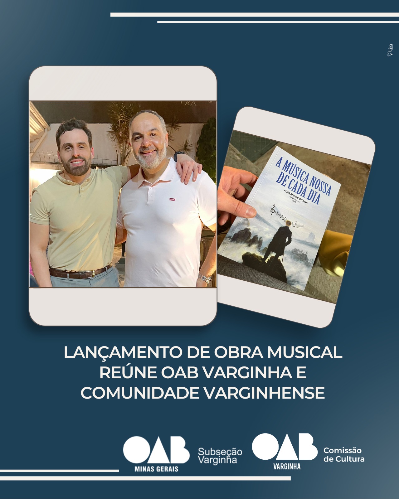 Lançamento de obra musical reúne OAB Varginha e comunidade varginhense
