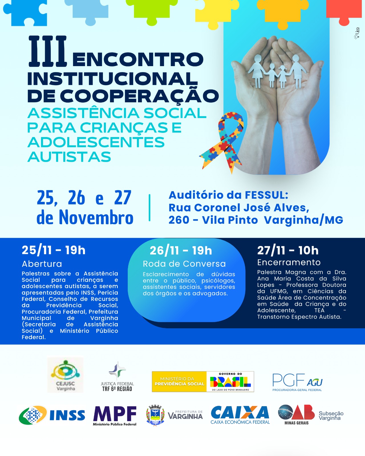 III Encontro Institucional de Cooperação: Assistência Social para Crianças e Adolescentes Autistas