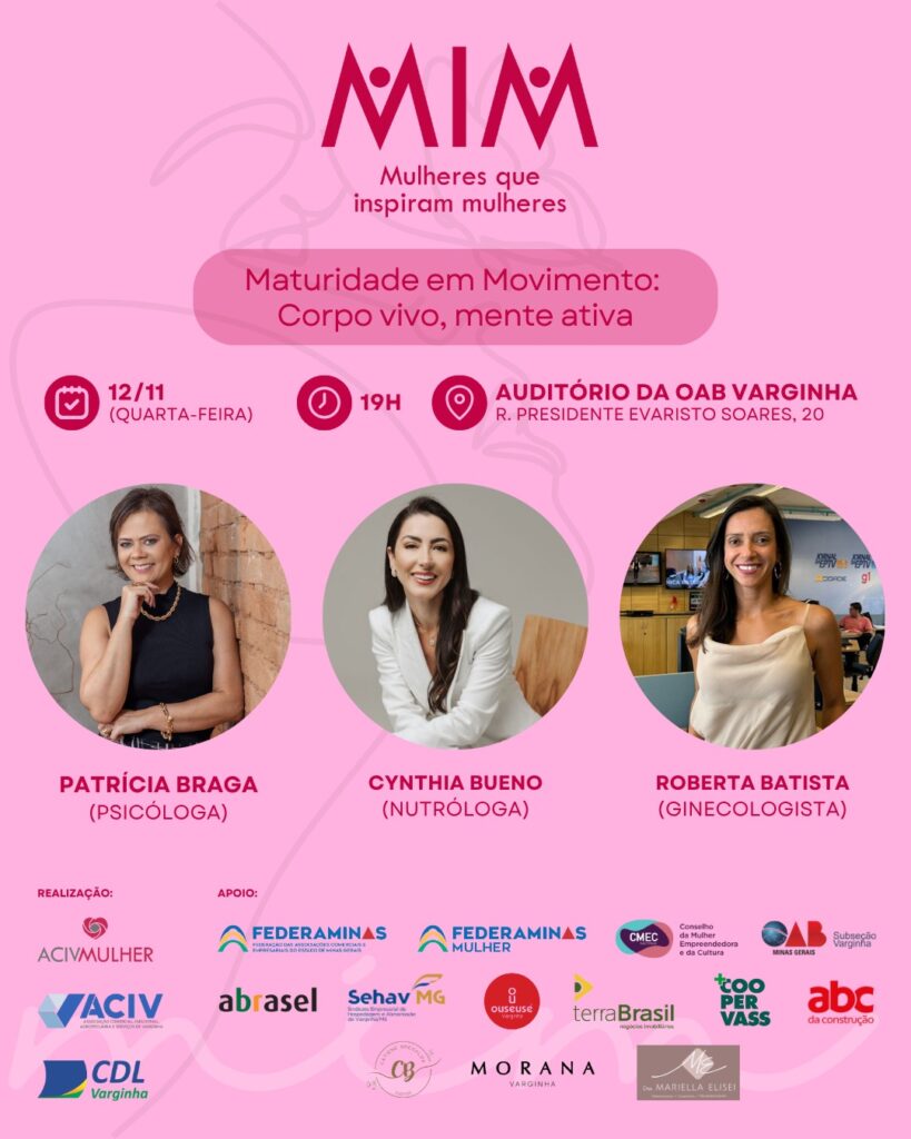 Mais uma edição do MIM – Mulheres que Inspiram Mulheres: Inscrições abertas