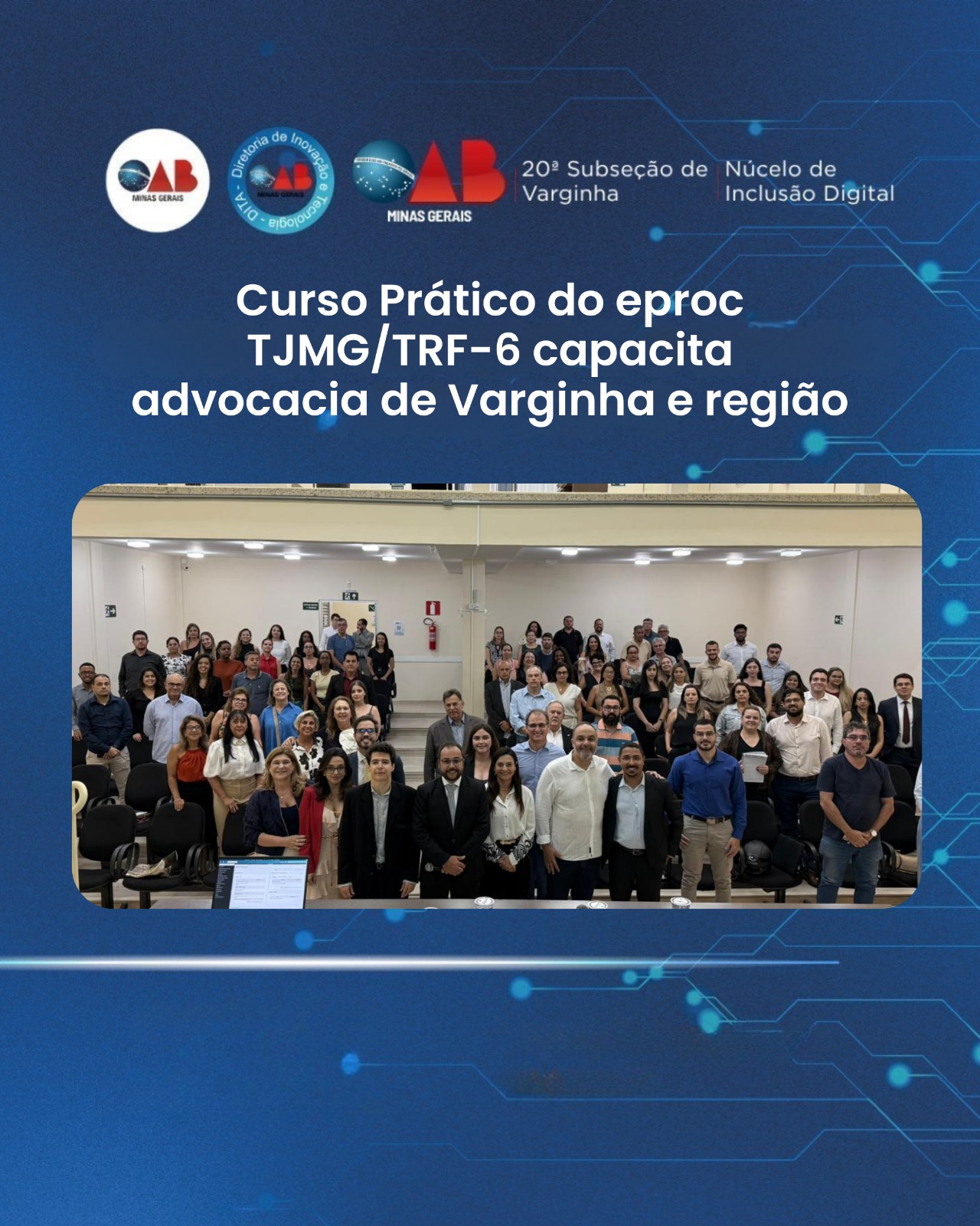 Curso Prático do eproc TJMG/TRF-6 capacita advocacia de Varginha e região
