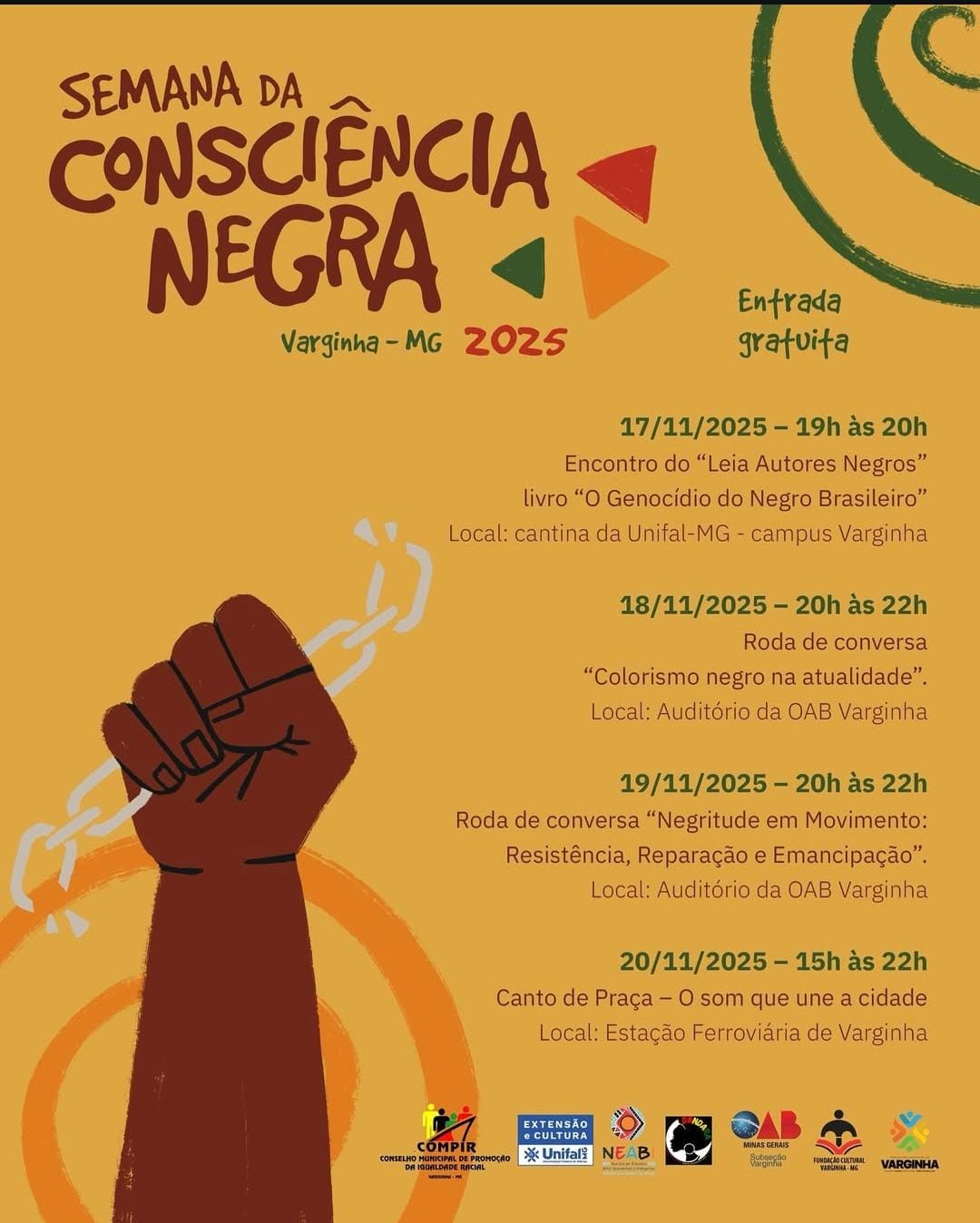 Cultura e reflexão marcam Semana da Consciência Negra em Varginha
