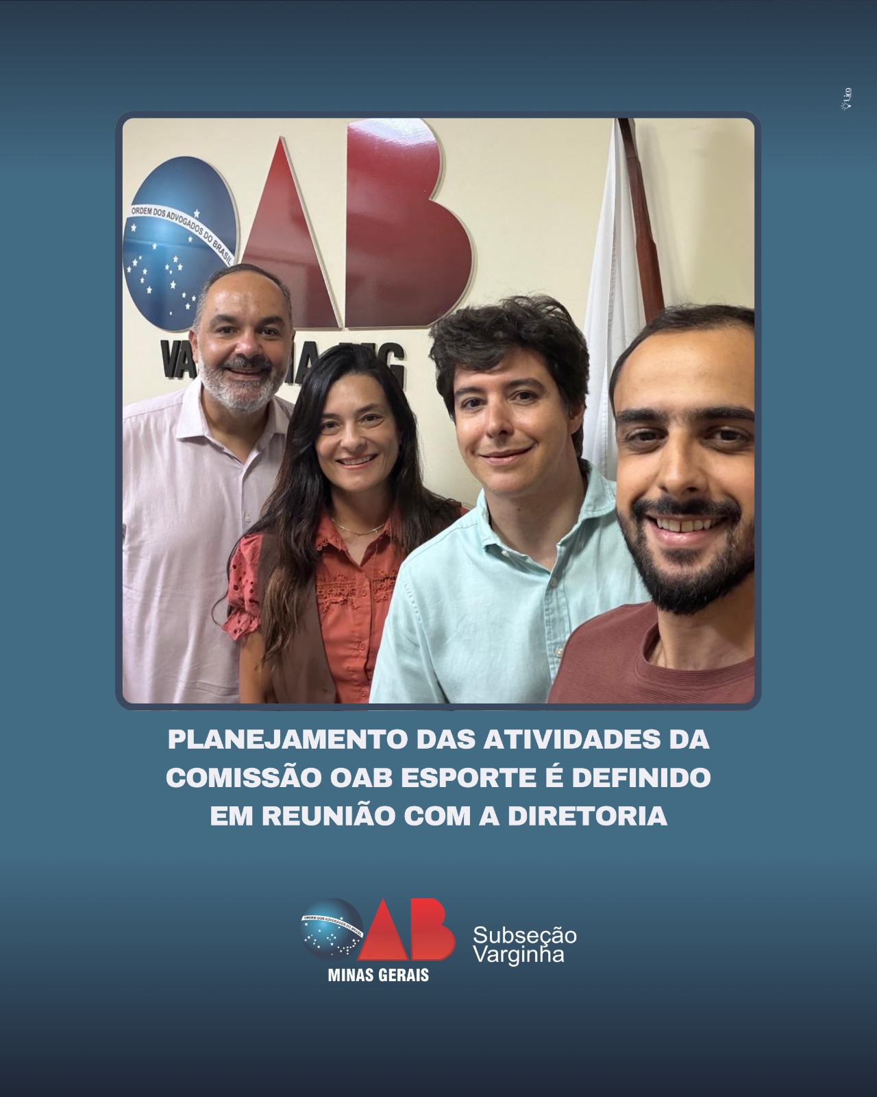 Planejamento das Atividades da Comissão OAB Esporte é Definido em Reunião com a Diretoria