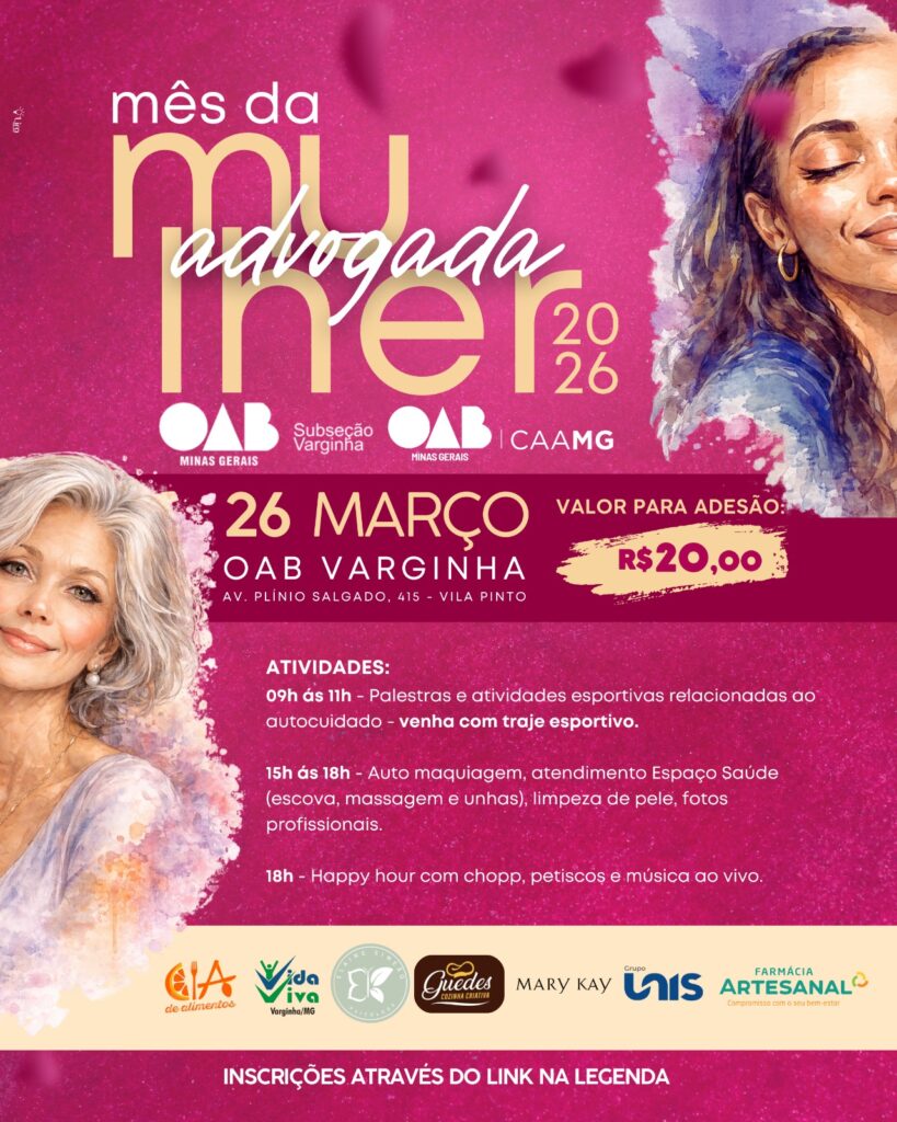 Mês da Mulher Advogada 2026 – OAB Varginha