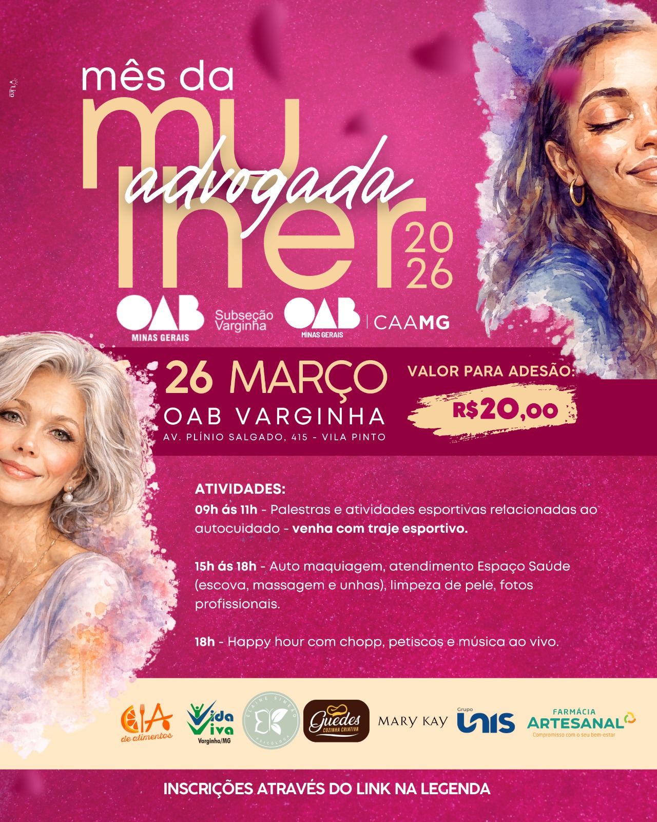 Mês da Mulher Advogada 2026 – OAB Varginha