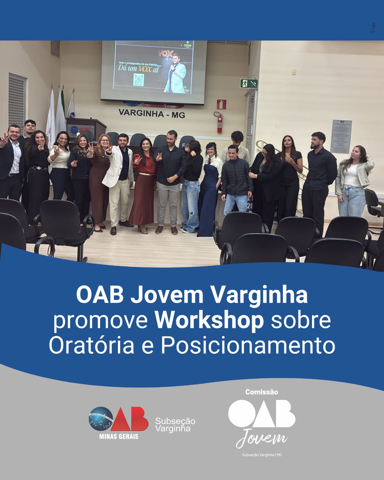 OAB Jovem Varginha promove Workshop sobre Oratória e Posicionamento