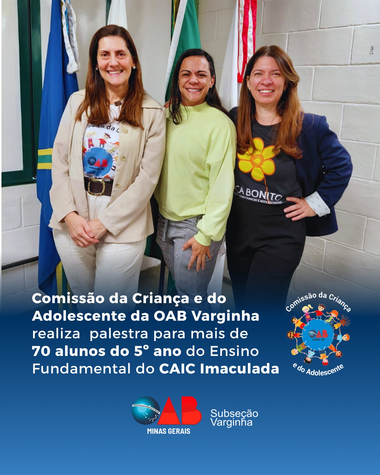 Integrantes da Comissão da Criança e do Adolescente ministram palestra