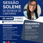Sessão Solene de entrega de carteiras