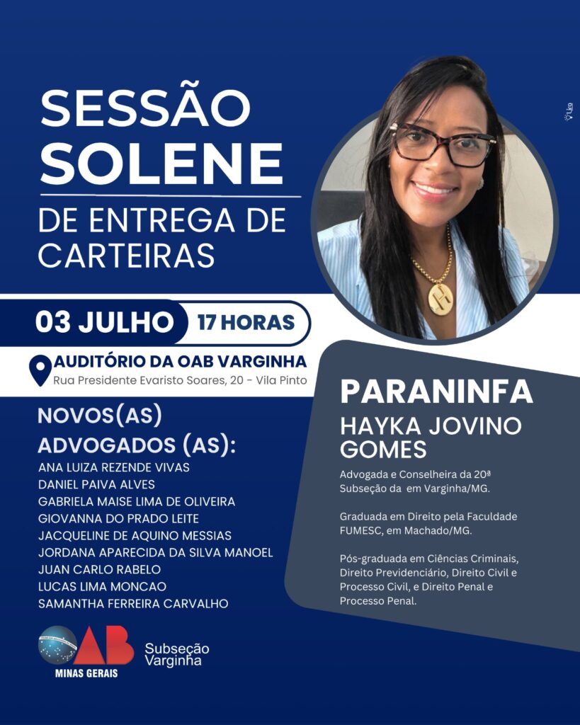 Sessão Solene de entrega de carteiras