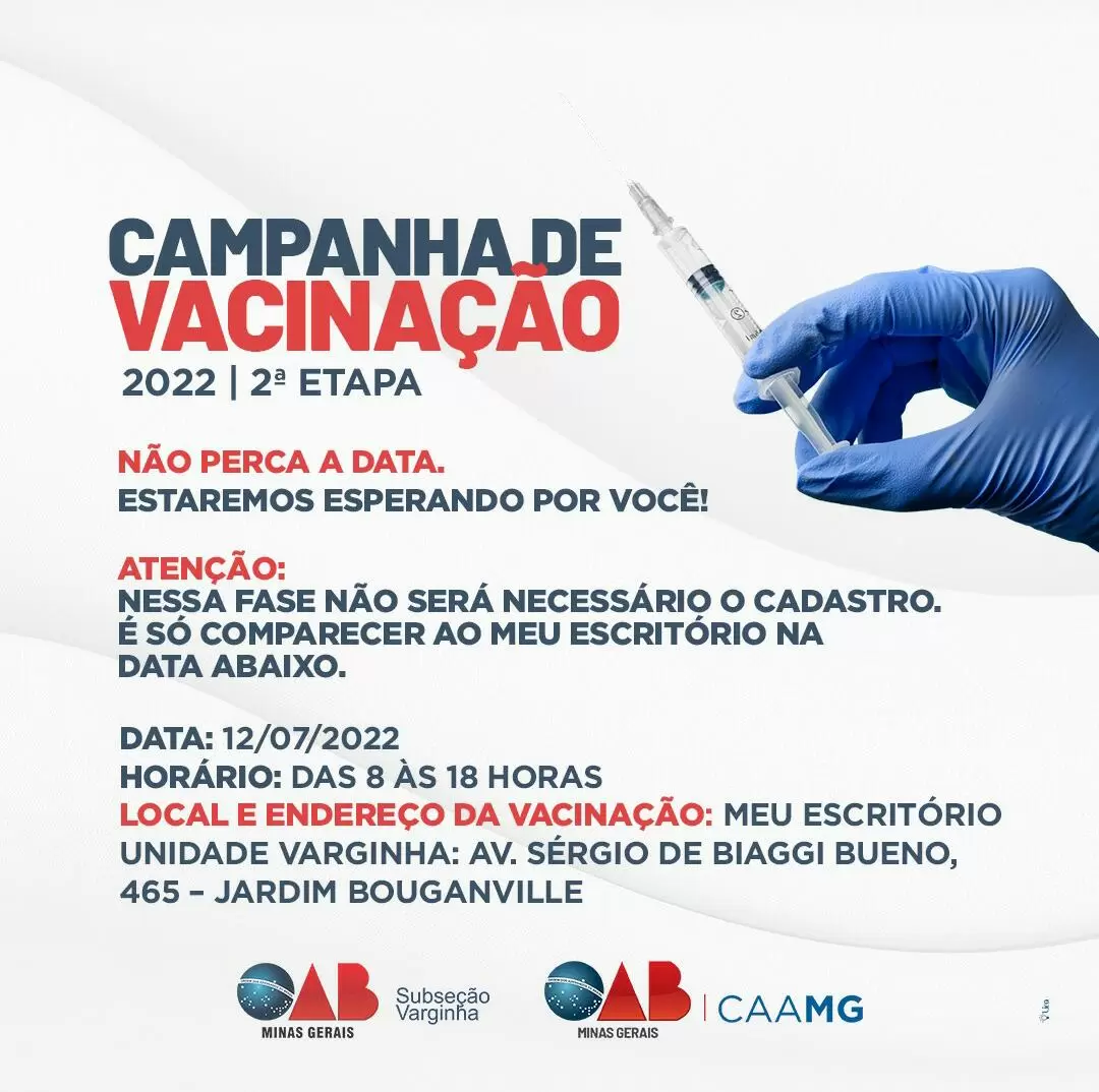 Campanha de Vacinação – 2022 | 2ª Etapa