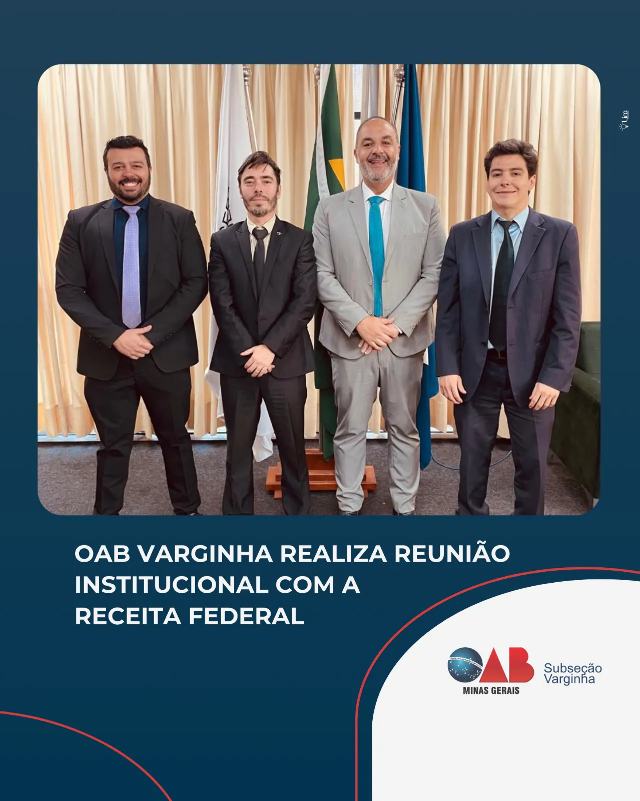 OAB Varginha realiza reunião institucional com a Receita Federal