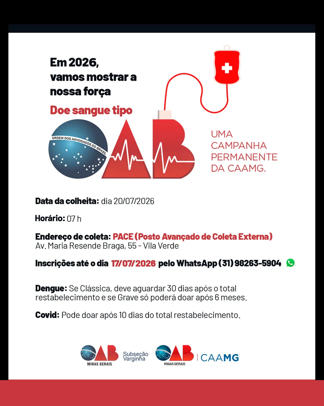 Doe sangue tipo OAB. Participe da nossa campanha de doação