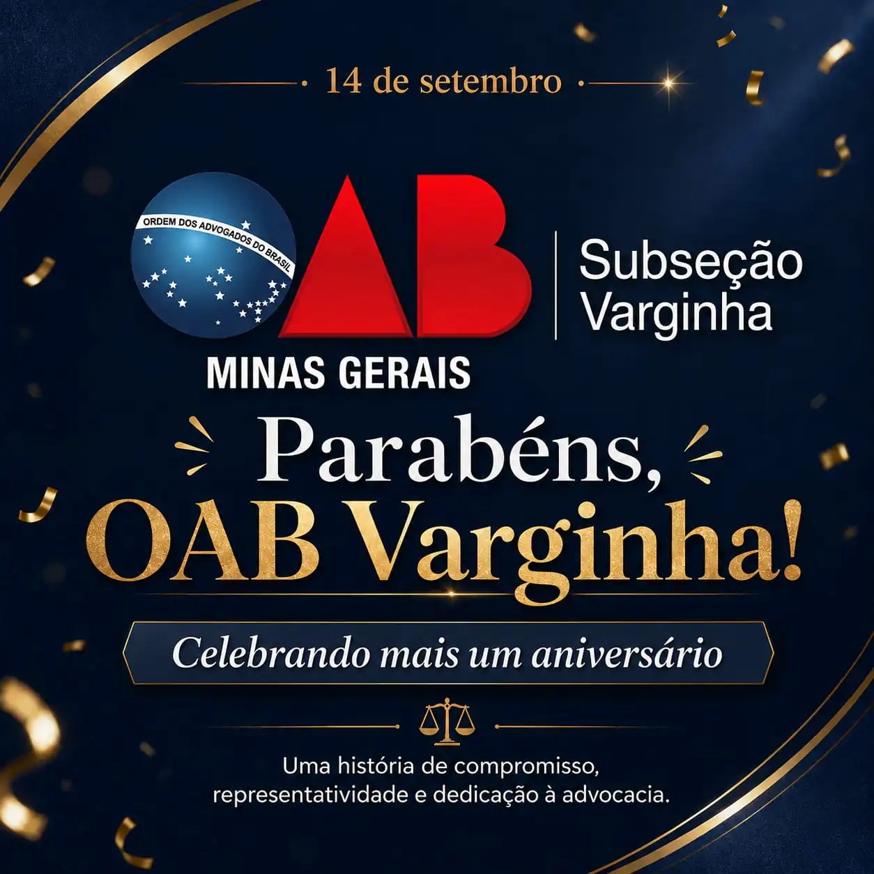 OAB Varginha comemora mais um aniversário
